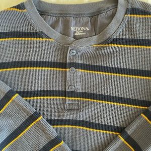 Striped waffle knit long sleeve